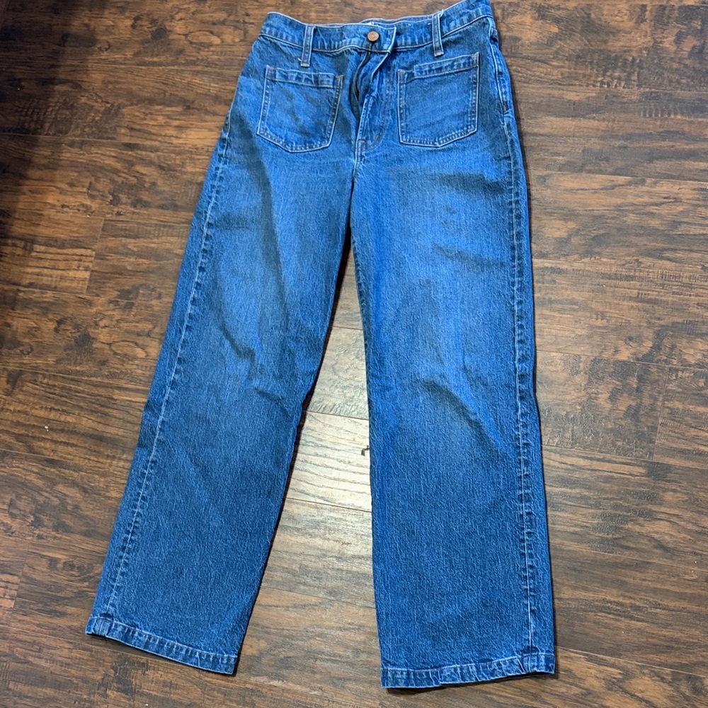 Madewell Flare Wide Leg Blue Jeans